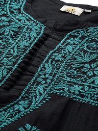 Ada Hand Embroidered Lucknow Chikankari Women's Pure Cotton Kurti Kurta