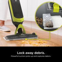 Shark VACMOP Pro Cordless Hard Floor Vacuum Mop with On-Demand Spray and Headlights, includes 4 Disposable VACMOP Pads and a 12oz VACMOP solution, Charcoal Gray, VM252
