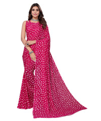 Yashika Women's Georgette Printed Saree With Blouse Piece