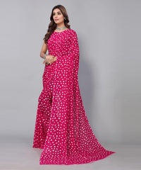 Yashika Women's Georgette Printed Saree With Blouse Piece