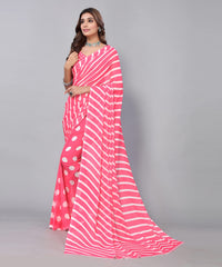 Yashika Women's Georgette Printed Saree With Blouse Piece