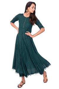 Amayra Women's Rayon Anarkali Kurti With Palazzos