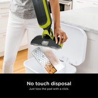 Shark VACMOP Pro Cordless Hard Floor Vacuum Mop with On-Demand Spray and Headlights, includes 4 Disposable VACMOP Pads and a 12oz VACMOP solution, Charcoal Gray, VM252