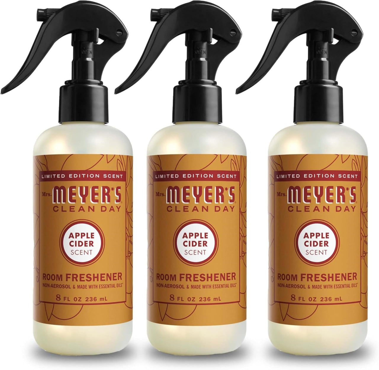 MRS. MEYER's CLEAN DAY Room and Air Freshener Spray, Non-Aerosol Spray Bottle Infused with Essential Oils, Lemon Verbena, 8 fl. oz - Pack of 3 8 Fl Oz (Pack of 3)