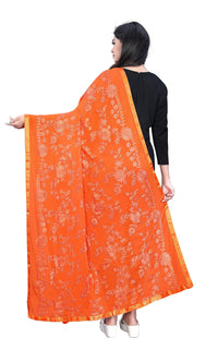 AKSHAR LLC Women's Embroidered Chiffon Dupatta