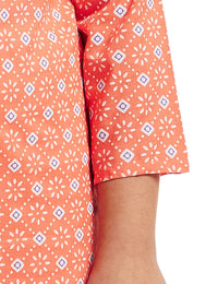 Amazon Brand - Jam & Honey Girl's Cotton Regular Short Kurti PEACH 2 2 Years-3 Years