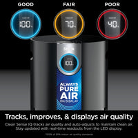 Shark Air Purifier for Home, Office, and Bedroom, Clean Sense Technology, HEPA Air Filter, 1200 Sq Ft, Captures 99.98% of Particles, Pet Dander, Pollutants, Dust, Smoke, Allergens & Smells, HP202 Black 1200 Sq. Ft.