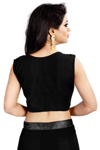 Anjaneya Sarees Women's Georgette Saree With Blouse Piece