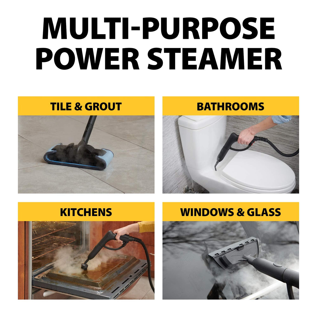 Wagner Spraytech C900054 905e AutoRight Multi-Purpose Steam Cleaner, 12 Accessories Included, Power Steamer for cleaning, Color May Vary 905 Steam