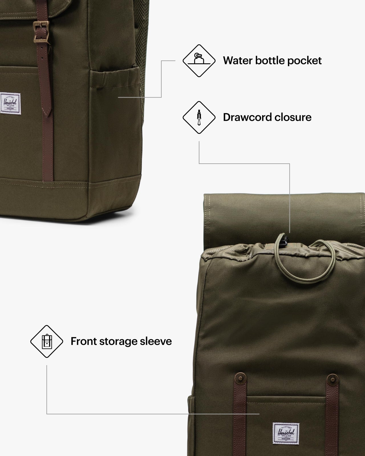 Herschel Supply Co. Retreat Backpack, Port, One Size