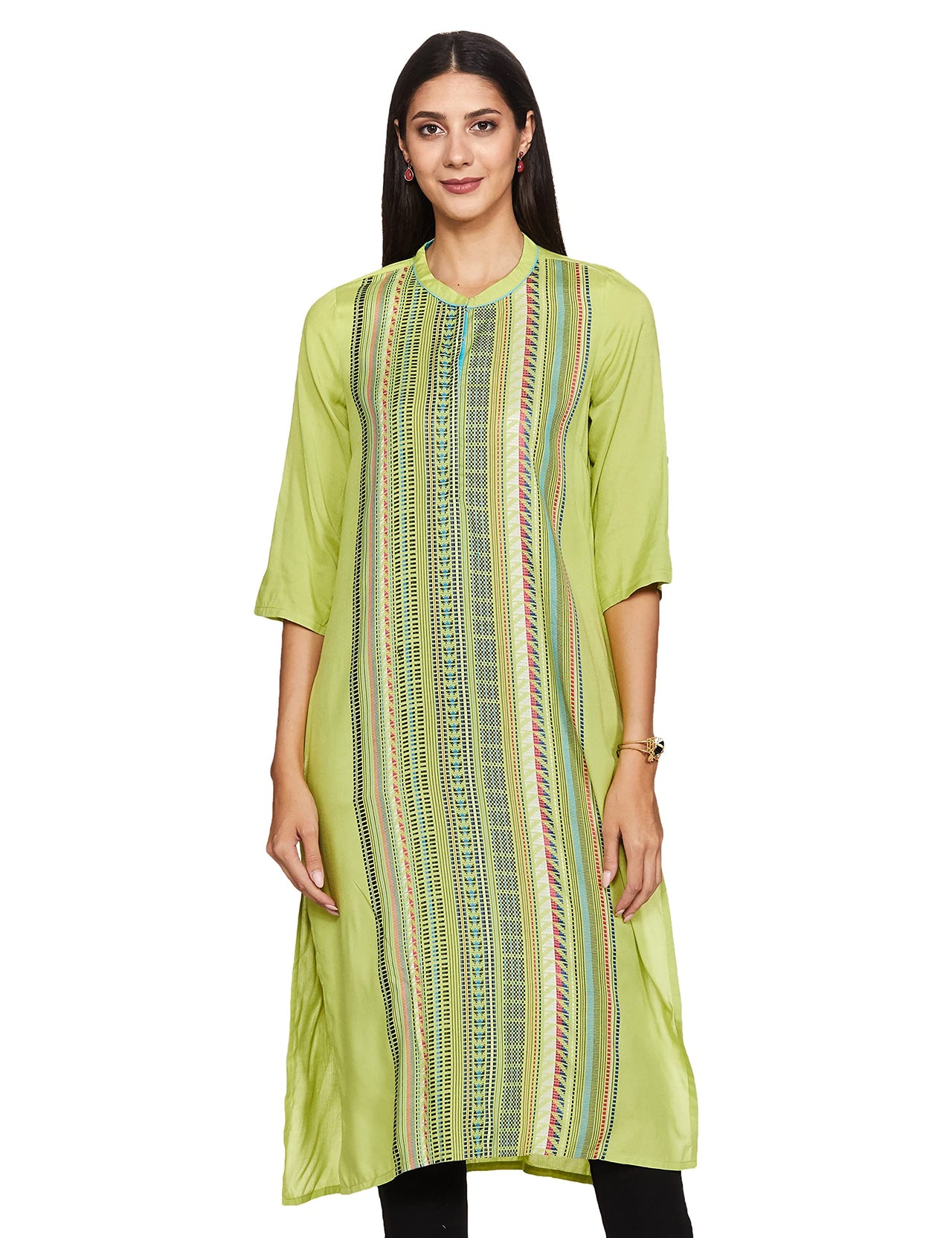 Aurelia Women's Rayon Straight Kurta