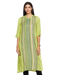 Aurelia Women's Rayon Straight Kurta