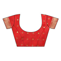 AKHILAM Women's Banarasi silk woven Design Saree with Unstitched Blouse Piece(GNG220_QL_Parent)