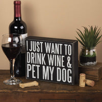 Primitives by Kathy Rustic Wooden Decor Sign - 'All you need is love...and dog' - Office/Farmhouse Decor, Dog Lovers Gift, 5
