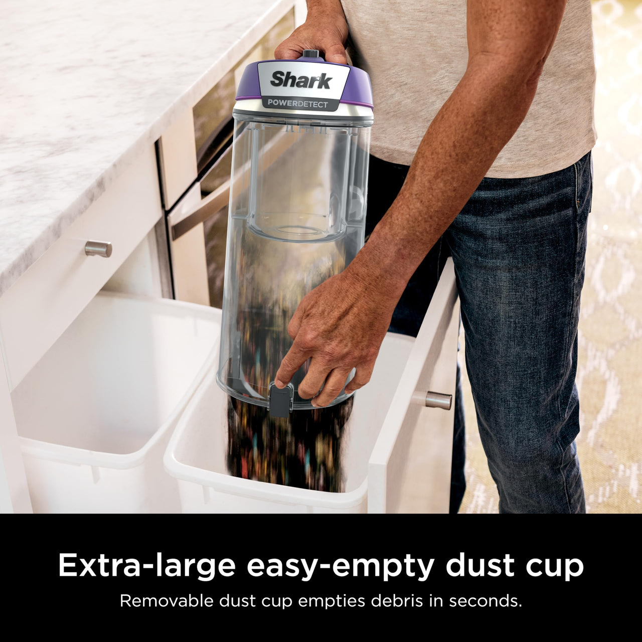 Shark POWERDETECT Upright Vacuum Cleaner with HEPA Filter, Heavy Duty Vacuum with Powerful Suction for Pet Hair Pickup, DuoClean Technology, Powered Lift-Away, Ideal for Carpets & Hardfloors, AZ4002 AZ4002 PowerDetect w/ Odor Neutralizer