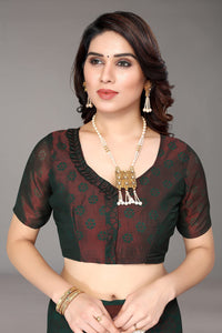 Winza Designer Women's Chiffon Brasso Printed Saree with Blouse Piece (WDP Brasso Malini W)