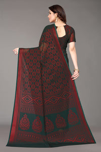 Winza Designer Women's Chiffon Brasso Printed Saree with Blouse Piece (WDP Brasso Malini W)