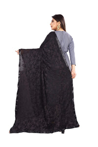 Akshar Llc Miss India Women's Chiffon Dupatta With Goodembroidery Work