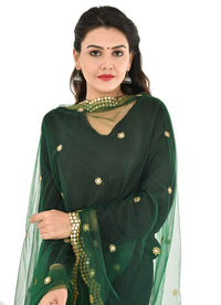 YOUTHQUAKE Heavy Embellished Plastic Mirror Net Dupatta for Womens & Girls