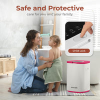 SereneLife Towel Warmers for Bathroom, 23L Luxury Heater, Blanket Warmer Bucket, LED Display, Up to 24 Hours Delay, 3 Heating Modes and Child Lock for Oversize Bathrobes PJ's and More (Pink) Pink