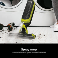 Shark VACMOP Pro Cordless Hard Floor Vacuum Mop with On-Demand Spray and Headlights, includes 4 Disposable VACMOP Pads and a 12oz VACMOP solution, Charcoal Gray, VM252