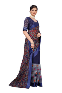 Yashika Women's Linen Saree Maroon