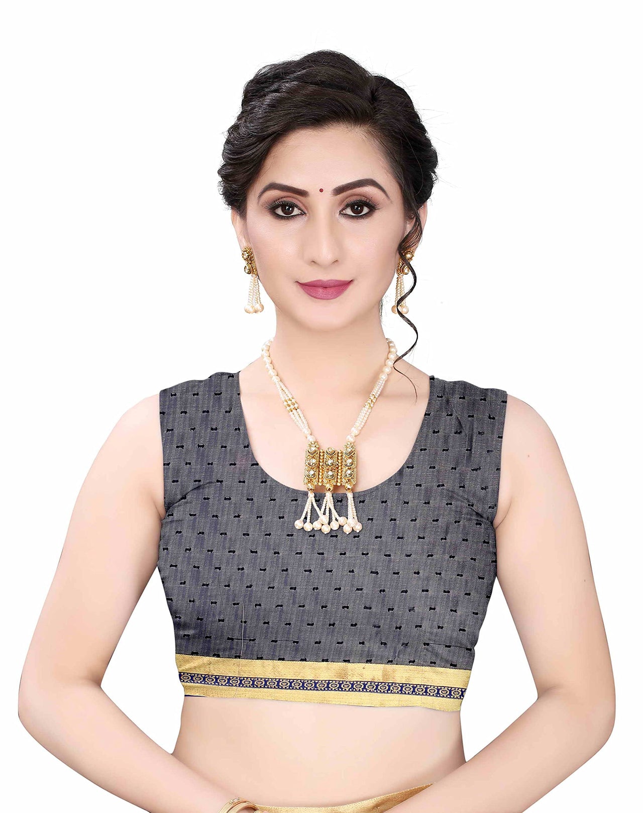 Anjaneya Sarees Women's Georgette Saree With Blouse Piece