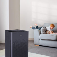 WINIX AM80 Air Purifier for Home Large Room Up to 1740 Ft² in 1 Hr With Air Quality Monitor, True HEPA, Advanced Odor Control Carbon Filter and Auto Mode, Captures Pet Allergies, Smoke, Dust Dark Gray