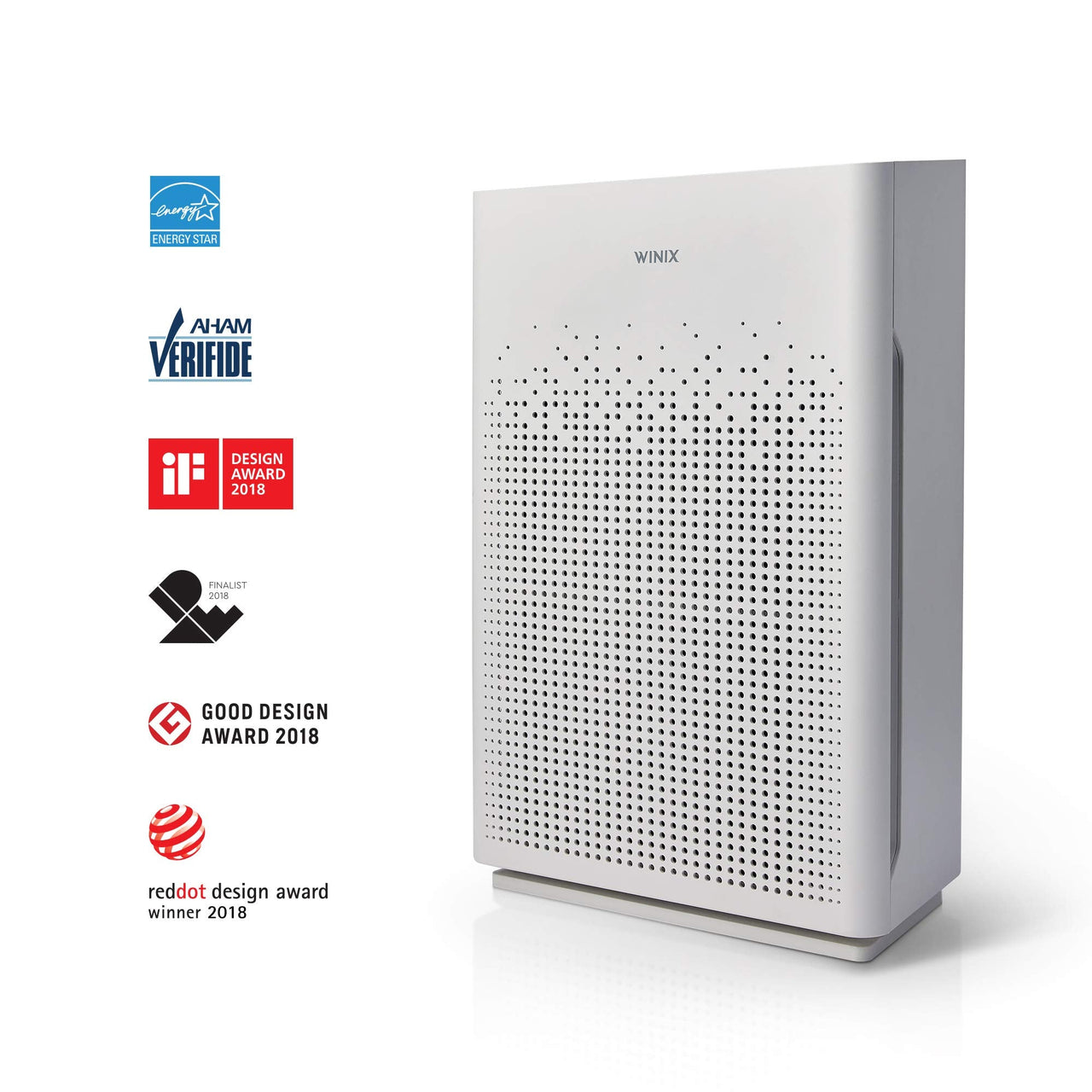 WINIX AM80 Air Purifier for Home Large Room Up to 1740 Ft² in 1 Hr With Air Quality Monitor, True HEPA, Advanced Odor Control Carbon Filter and Auto Mode, Captures Pet Allergies, Smoke, Dust Dark Gray