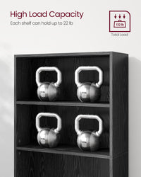 VASAGLE Bookshelf, 23.6 Inches Wide, 4-Tier Open Bookcase with Adjustable Storage Shelves, Floor Standing Unit, Cloud White ULBC164T14 1 Pack 4 Tiers (23.6