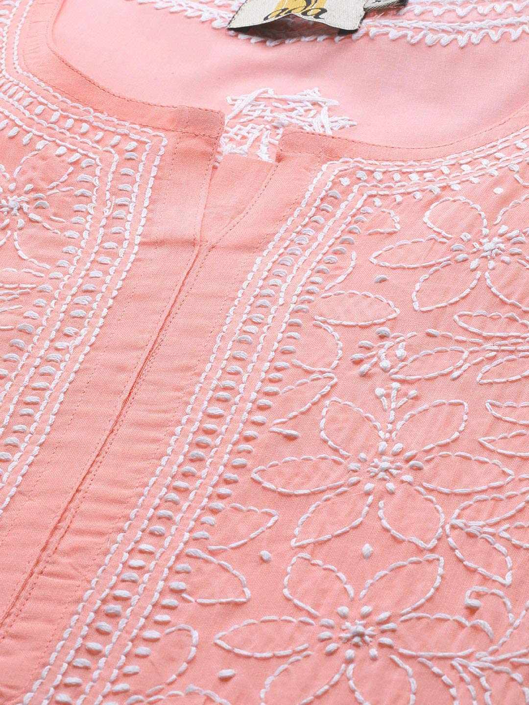 Ada Hand Embroidered Lucknowi Chikankari Cotton Kurta Kurti for Women A411165