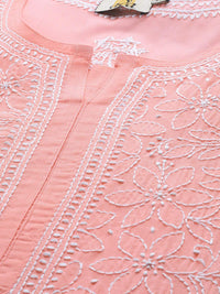 Ada Hand Embroidered Lucknowi Chikankari Cotton Kurta Kurti for Women A411165