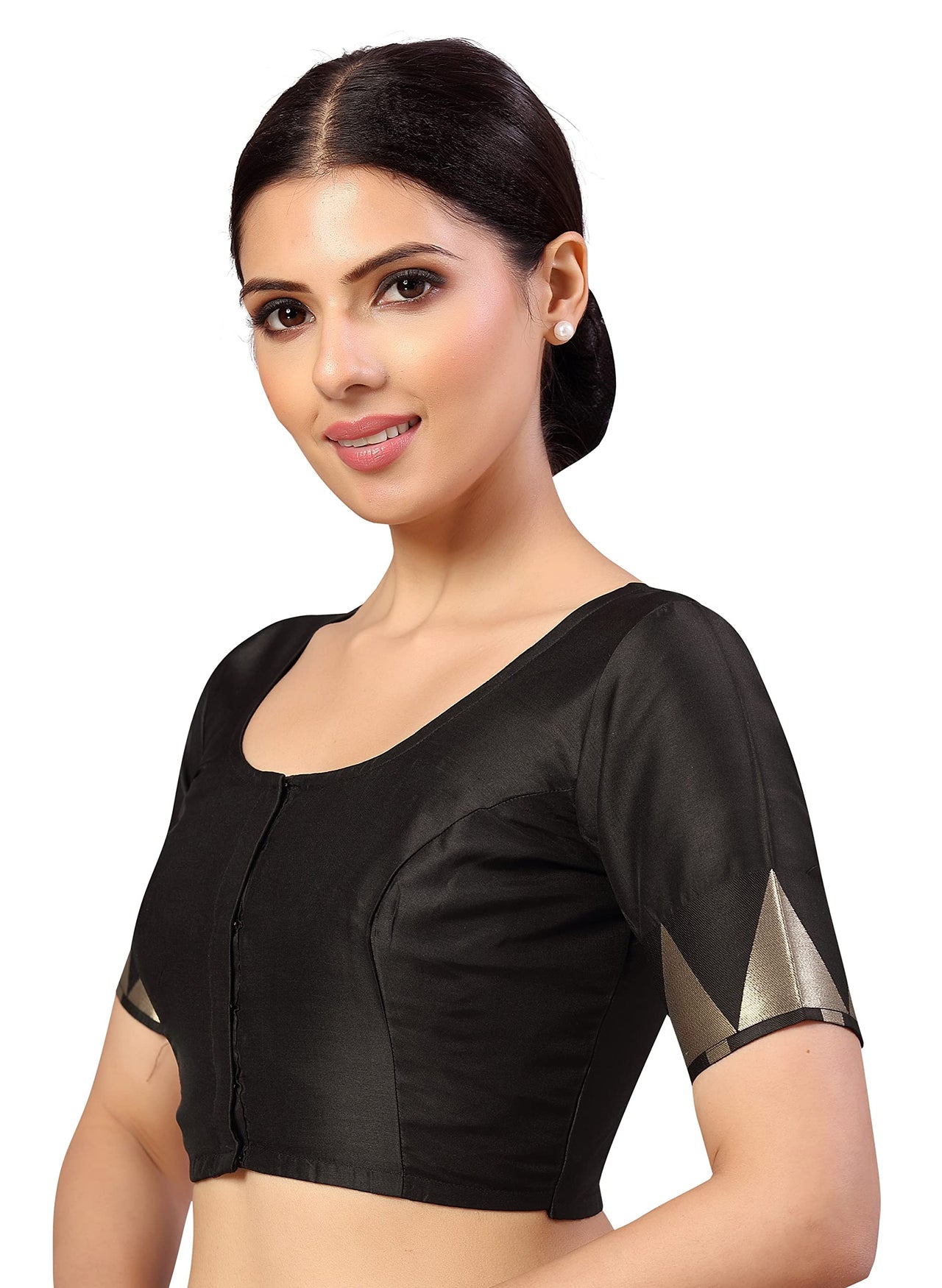 X3 Women's Polyester Short Sleeves Silky Saree