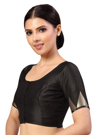 X3 Women's Polyester Short Sleeves Silky Saree
