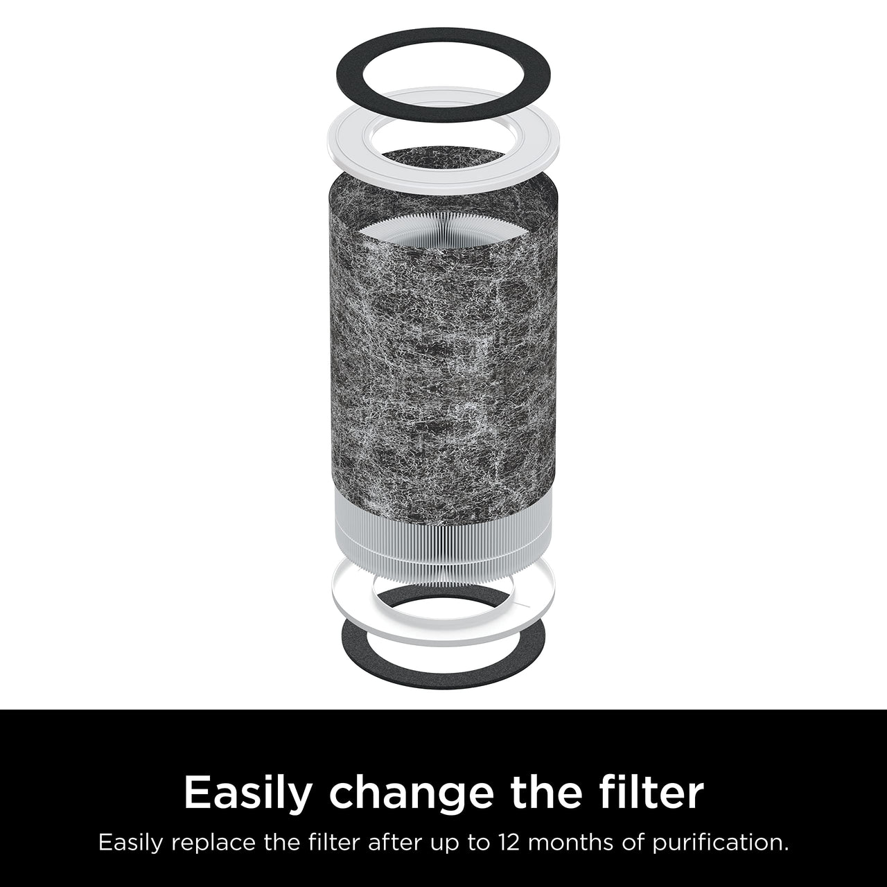 Shark Air Purifier for Home, Office, and Bedroom, Clean Sense Technology, HEPA Air Filter, 1200 Sq Ft, Captures 99.98% of Particles, Pet Dander, Pollutants, Dust, Smoke, Allergens & Smells, HP202 Black 1200 Sq. Ft.