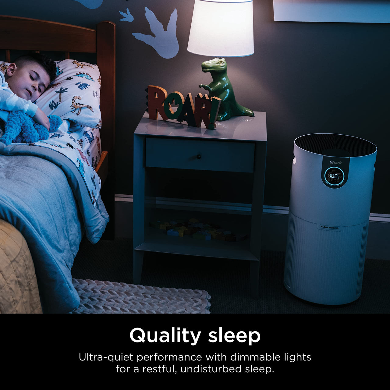 Shark Air Purifier for Home, Office, and Bedroom, Clean Sense Technology, HEPA Air Filter, 1200 Sq Ft, Captures 99.98% of Particles, Pet Dander, Pollutants, Dust, Smoke, Allergens & Smells, HP202 Black 1200 Sq. Ft.