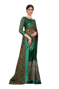 Yashika Women's Linen Saree Maroon
