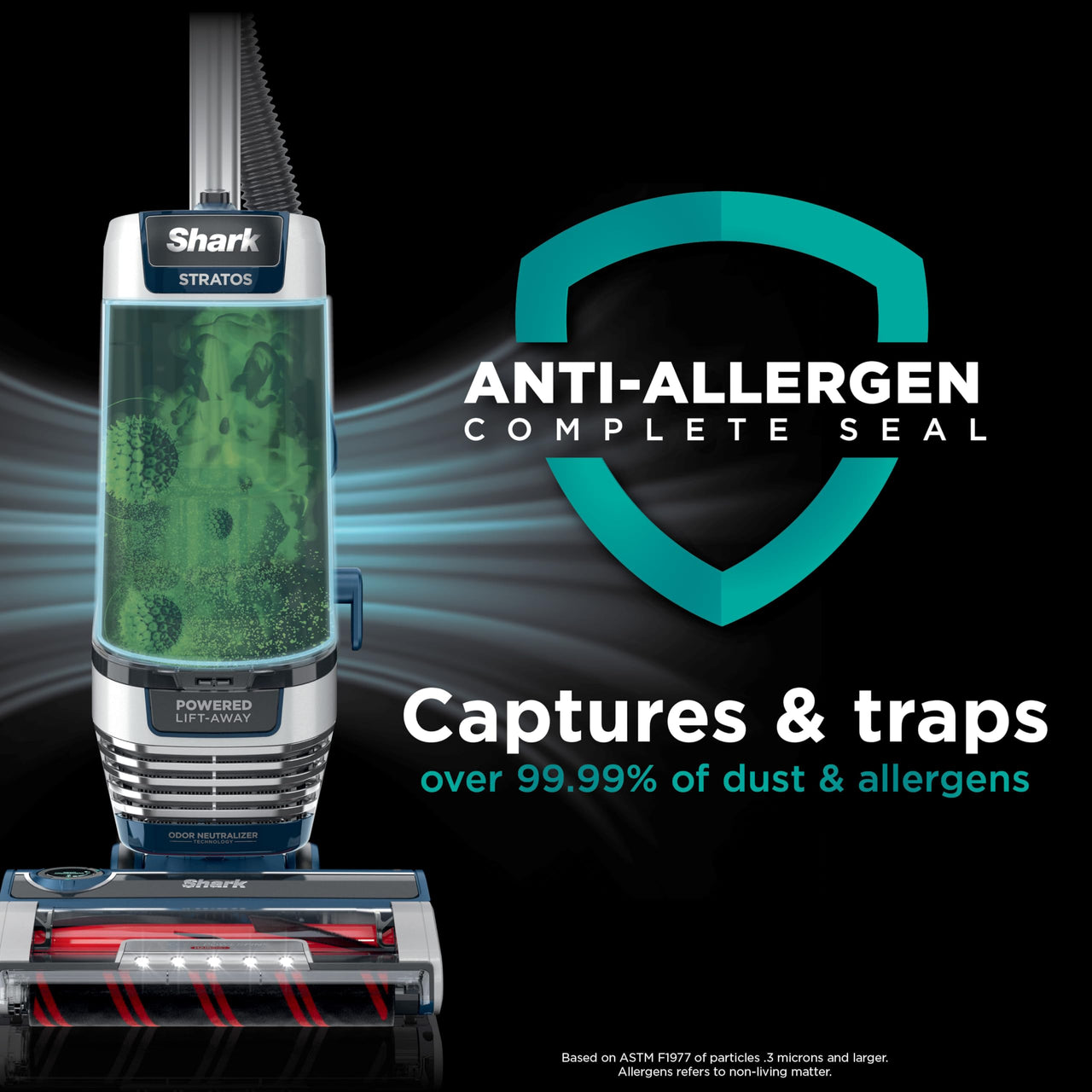 Shark POWERDETECT Upright Vacuum Cleaner with HEPA Filter, Heavy Duty Vacuum with Powerful Suction for Pet Hair Pickup, DuoClean Technology, Powered Lift-Away, Ideal for Carpets & Hardfloors, AZ4002 AZ4002 PowerDetect w/ Odor Neutralizer