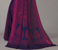Winza Designer Women's Chiffon Brasso Printed Saree with Blouse Piece (WDP Brasso Malini W)