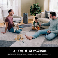 Shark Air Purifier for Home, Office, and Bedroom, Clean Sense Technology, HEPA Air Filter, 1200 Sq Ft, Captures 99.98% of Particles, Pet Dander, Pollutants, Dust, Smoke, Allergens & Smells, HP202 Black 1200 Sq. Ft.