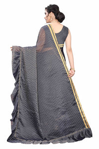 Anjaneya Sarees Women's Georgette Saree With Blouse Piece