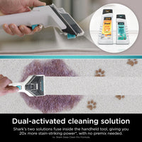 Shark EX201 CarpetXpert Upright Carpet, Area Rug & Upholstery Cleaner with StainStriker, Built-in Spot & Stain Cleaner, Perfect for Pets, Deep Cleaning & Tough Stain Removal, Carpet Shampooer, Cyan Shark CarpetXpert with StainStriker