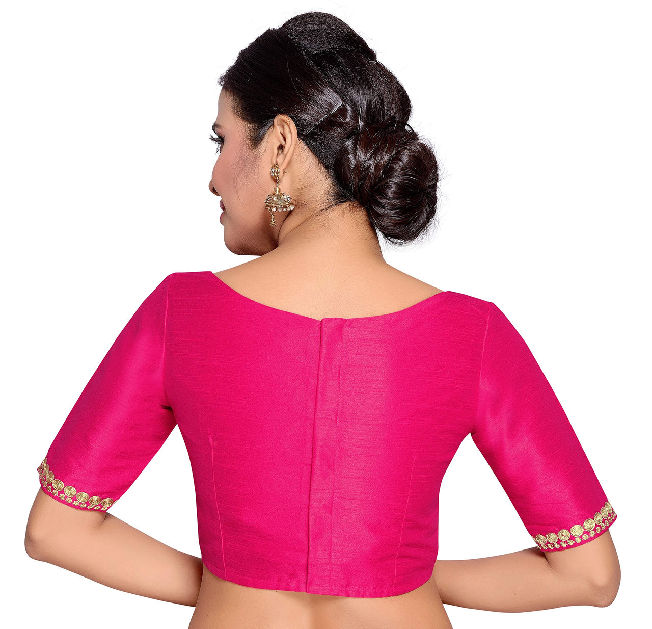 X3 Women's Silk Half Sleeve Blouse
