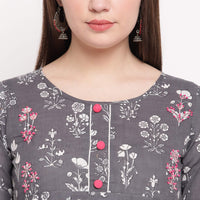 Vbuyz Women's Floral Print Anarkali Cotton Kurti(VF-KU-591-592)
