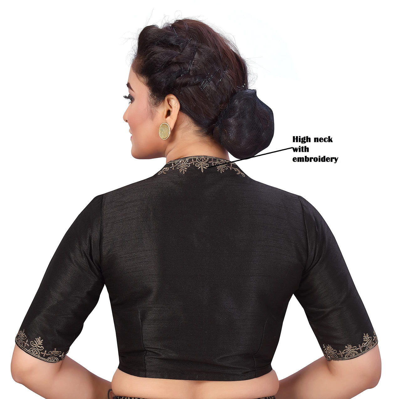 X3 Women's Polyester Sleeve Readymade Saree Blouse