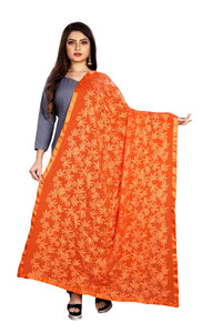 Akshar Llc Miss India Women's Chiffon Dupatta With Goodembroidery Work