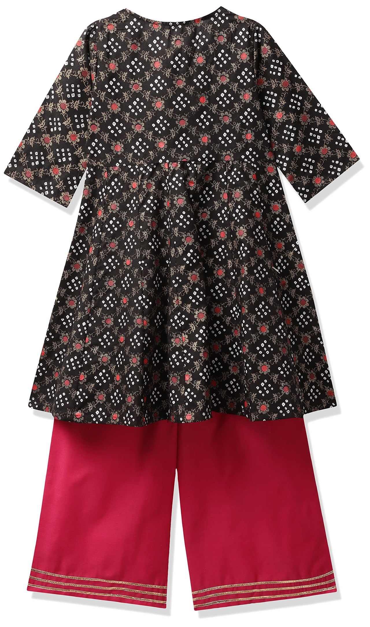 Bitiya By Bhama Girl's Cotton Blend Kurta & Palazzo