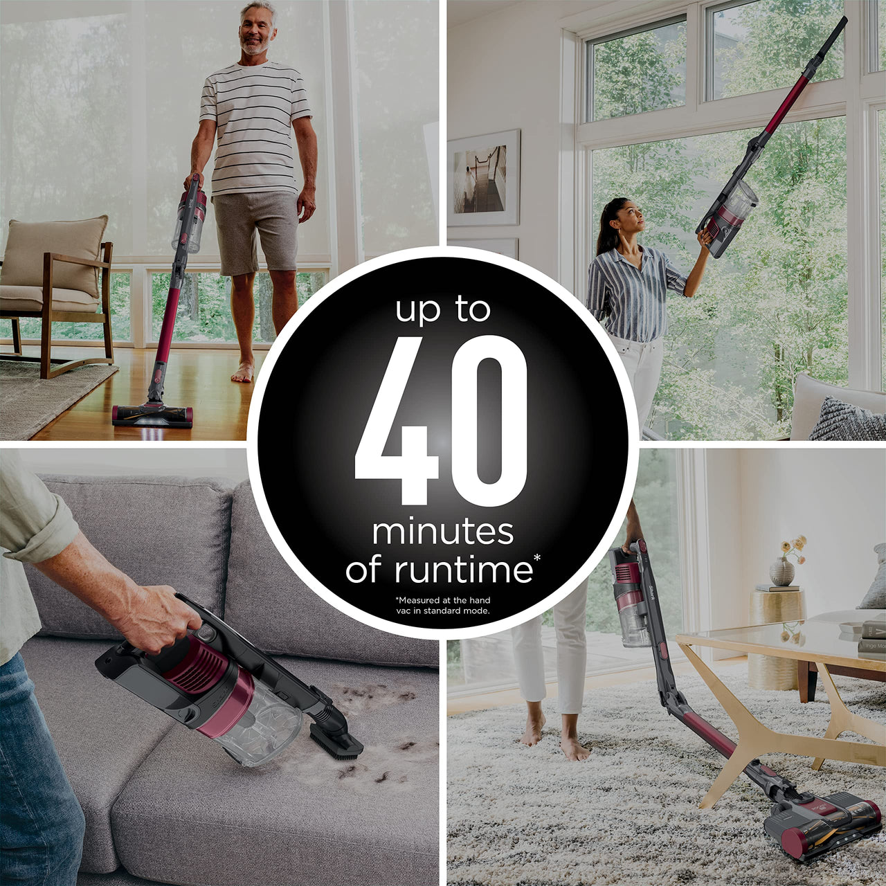 Shark IZ631H Cordless Pro Vacuum with PowerFins and Self-Cleaning Brushroll, Includes Upholstery Tool & Crevice Tool, Up To 60 Minute Runtime, HEPA Filtration, Cordless Vacuum, Dark Grey/Mojito Gray
