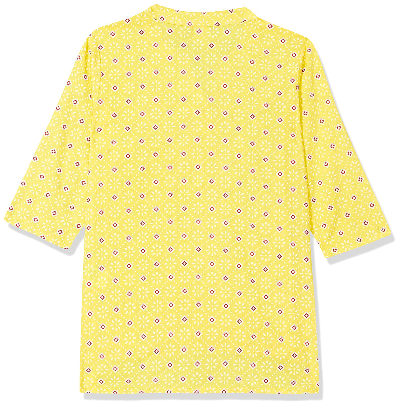 Amazon Brand - Jam & Honey Girl's Cotton Regular Short Kurti PEACH 2 2 Years-3 Years