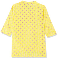 Amazon Brand - Jam & Honey Girl's Cotton Regular Short Kurti PEACH 2 2 Years-3 Years